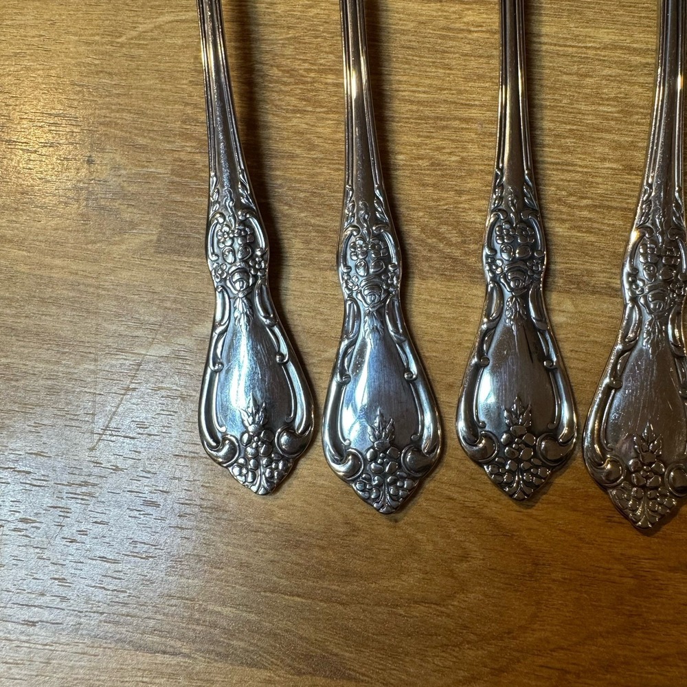 KENNETT SQUARE 5 Iced Tea Spoons Oneida Distinction Deluxe Stainless HH - Picture 5 of 12